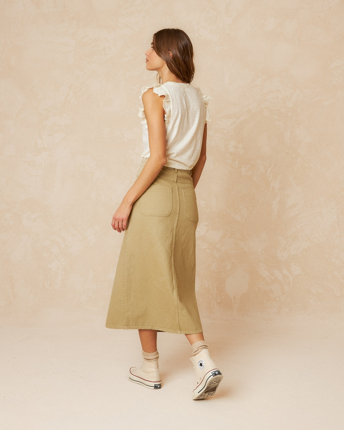 Indi & Cold Denim Skirt Military VF127