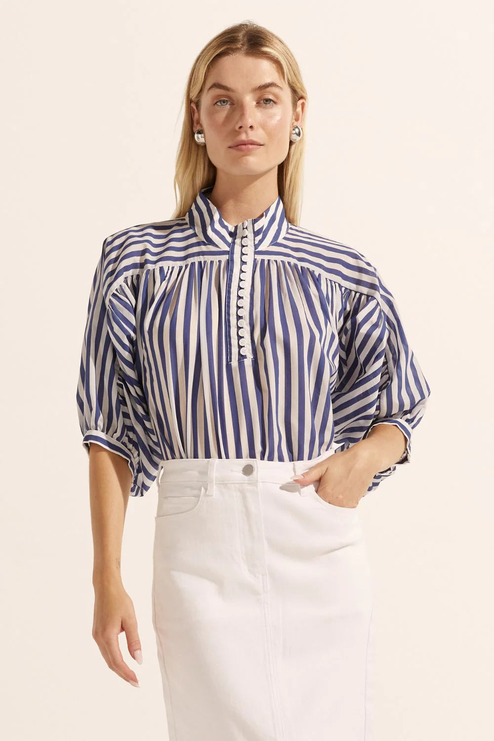 Zoe Kratzmann Adage Top Navy Stripe