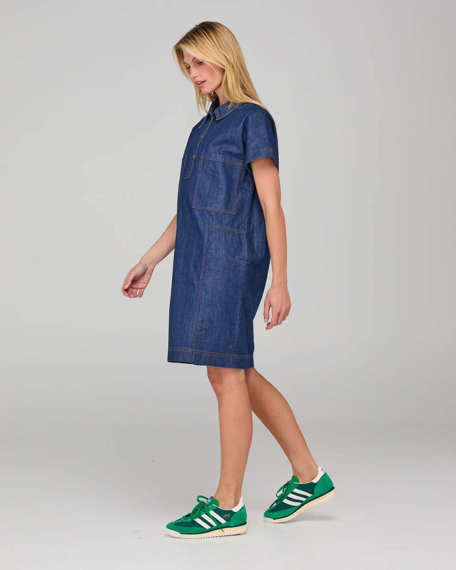 Boom Shankar Fumiko Mini Dress Dark Denim