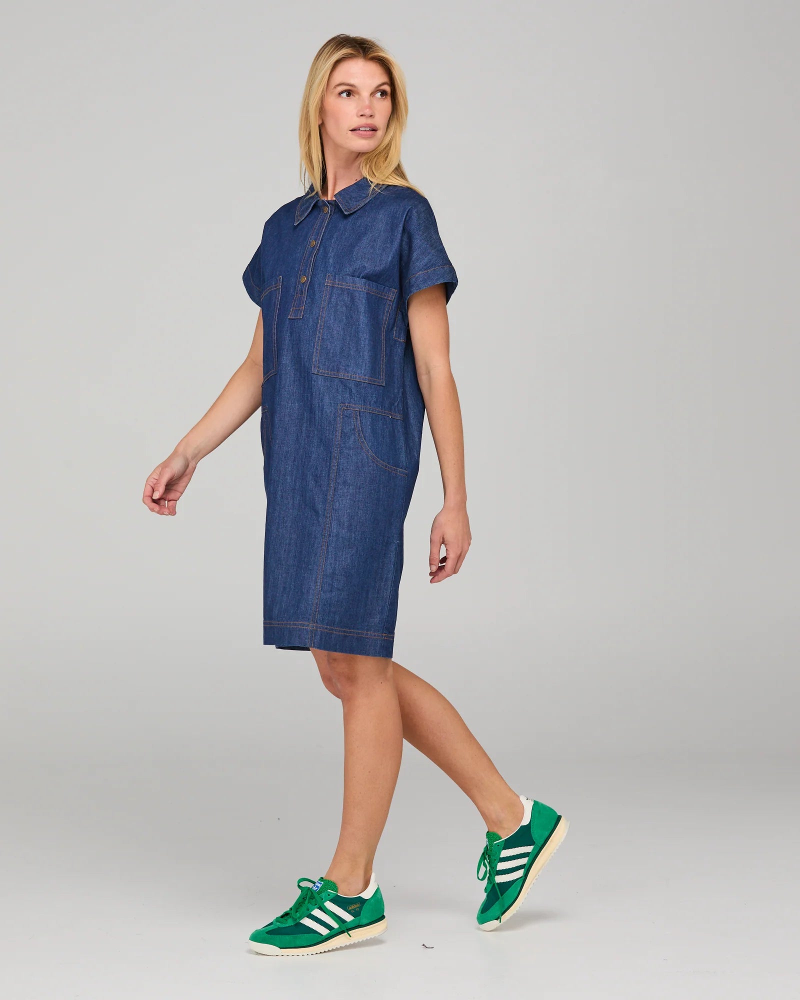 Boom Shankar Fumiko Mini Dress Dark Denim