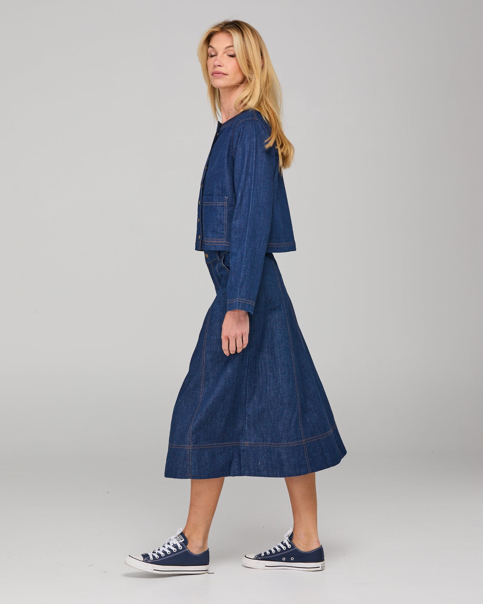 Boom Shankar Fumiko Skirt Dark Denim