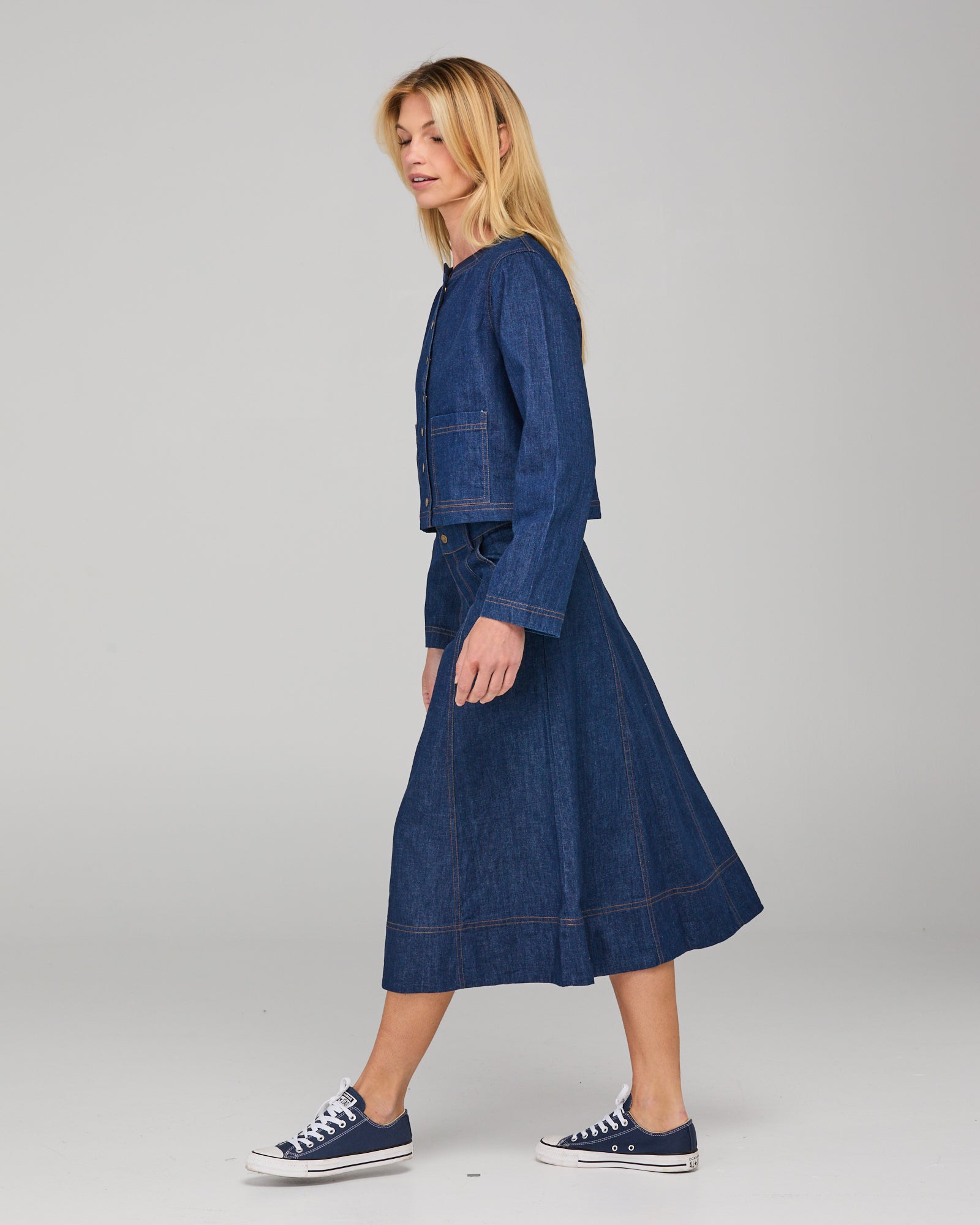 Boom Shankar Fumiko Skirt Dark Denim