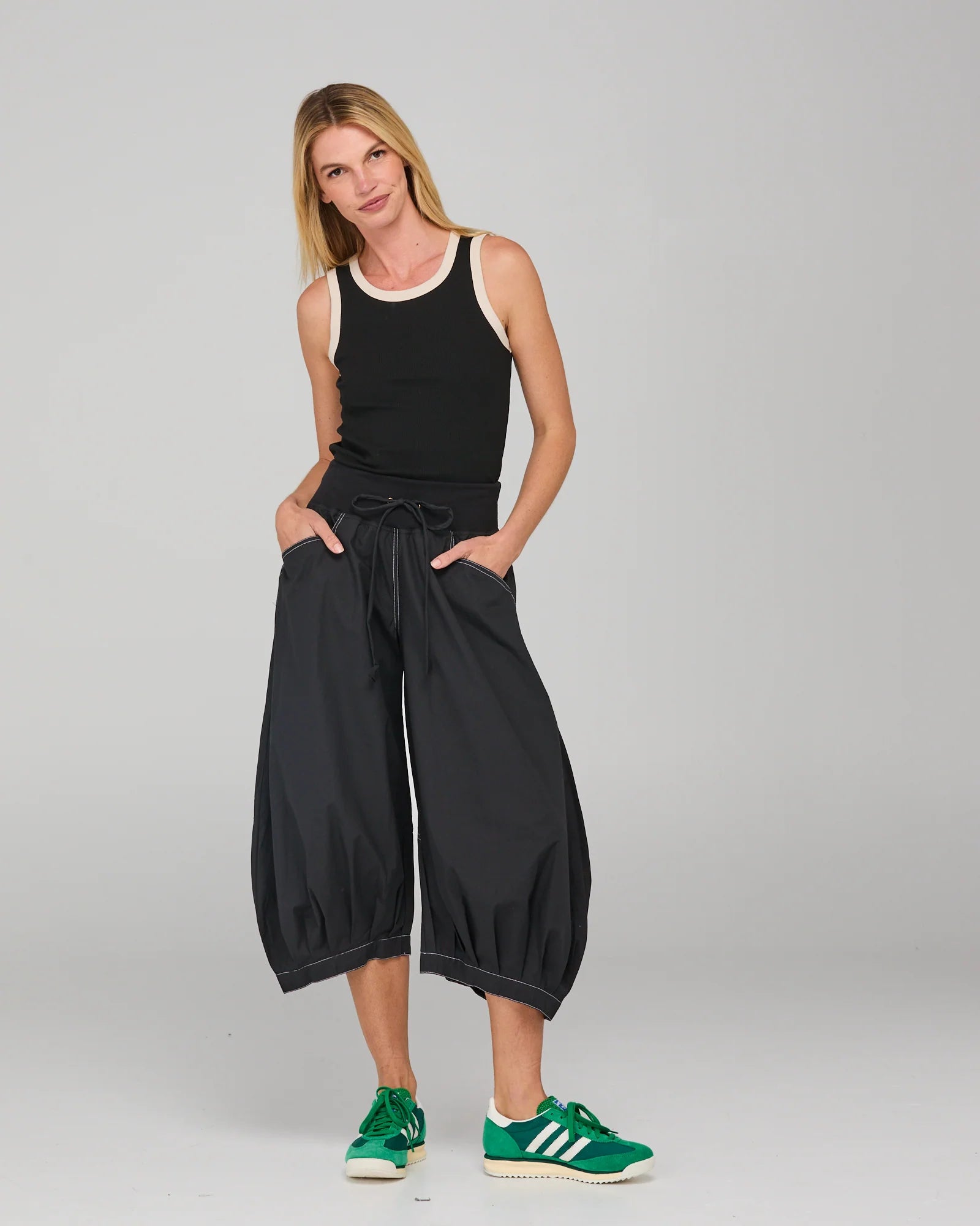 Boom Shankar Guru Pant Black White Stitching