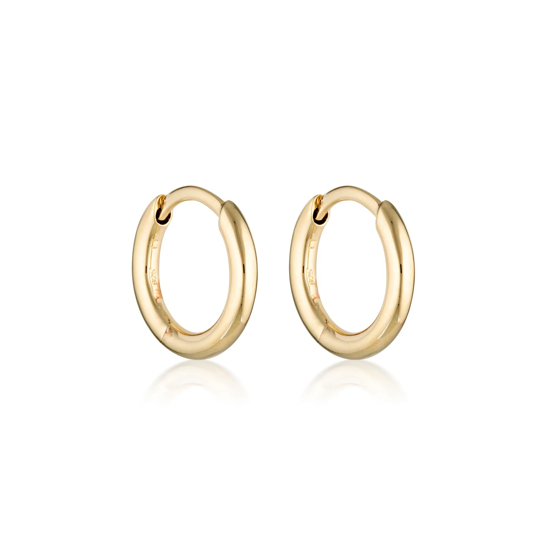 Linda Tahija Classic Huggie Earrings Gold