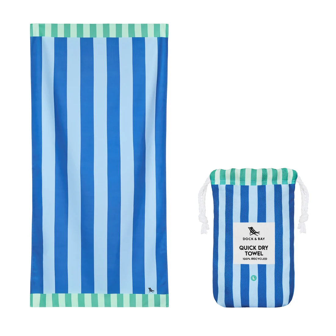 Dock & Bay Beach Towel Clubhouse Collection Blue Sky