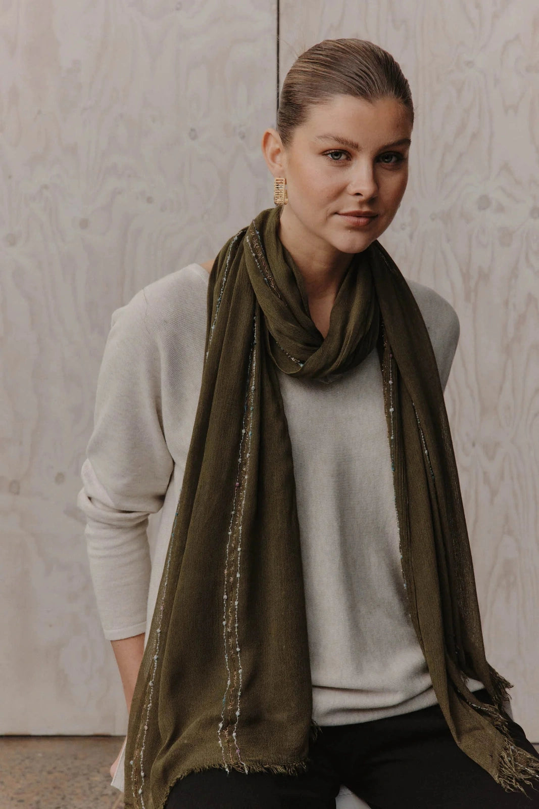 Eb & Ive Ayana Scarf Olive