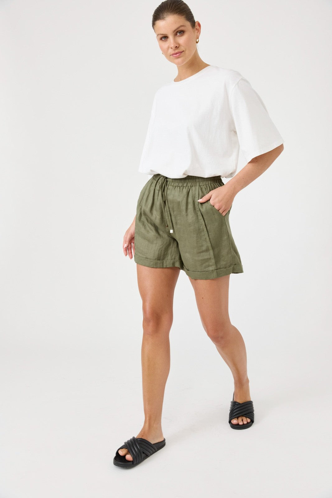 Eb & Ive Studio Short Khaki