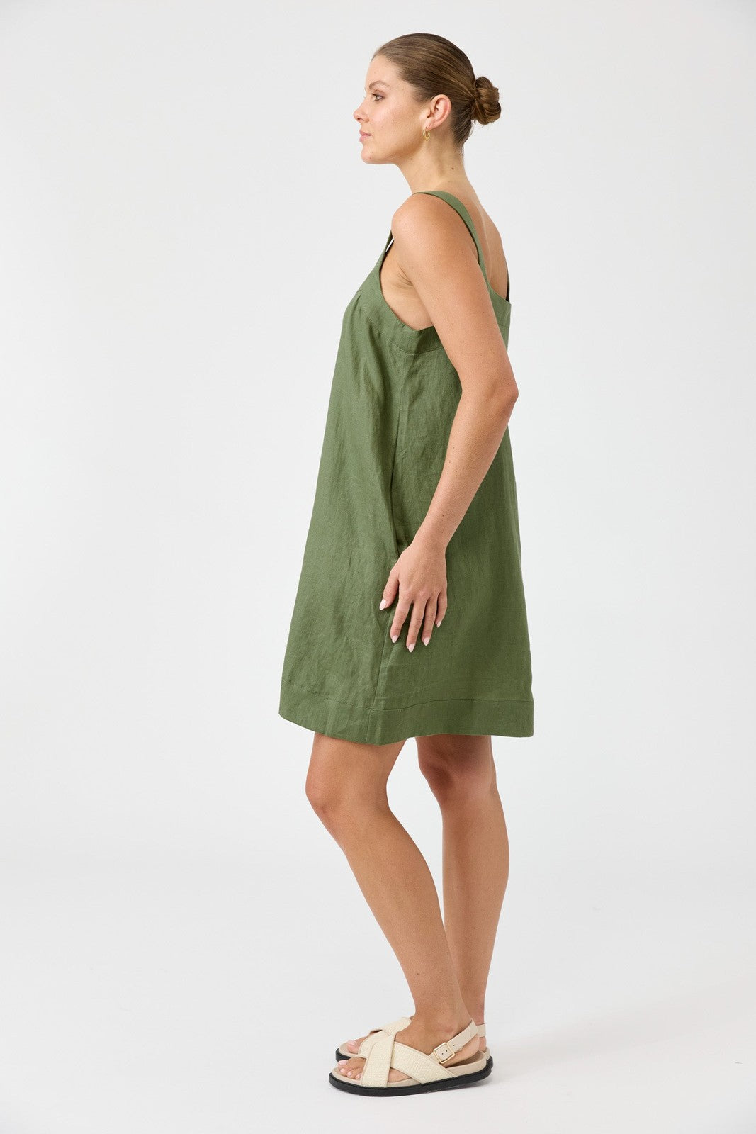Eb & Ive Studio Short Tank Dress Olive