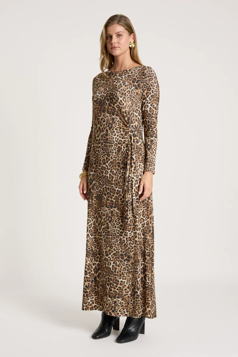 Eb & Ive Aria Tie Maxi Dress Nomad