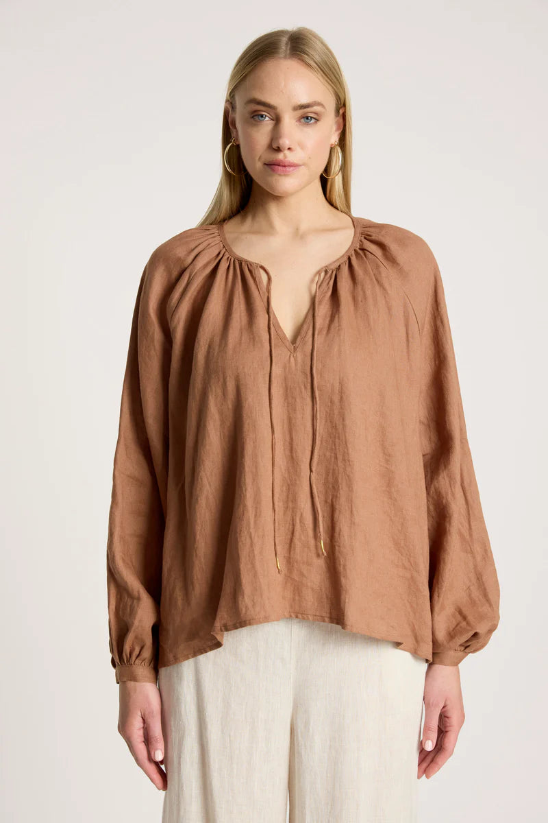 Eb & Ive Bajau Blouse Clay