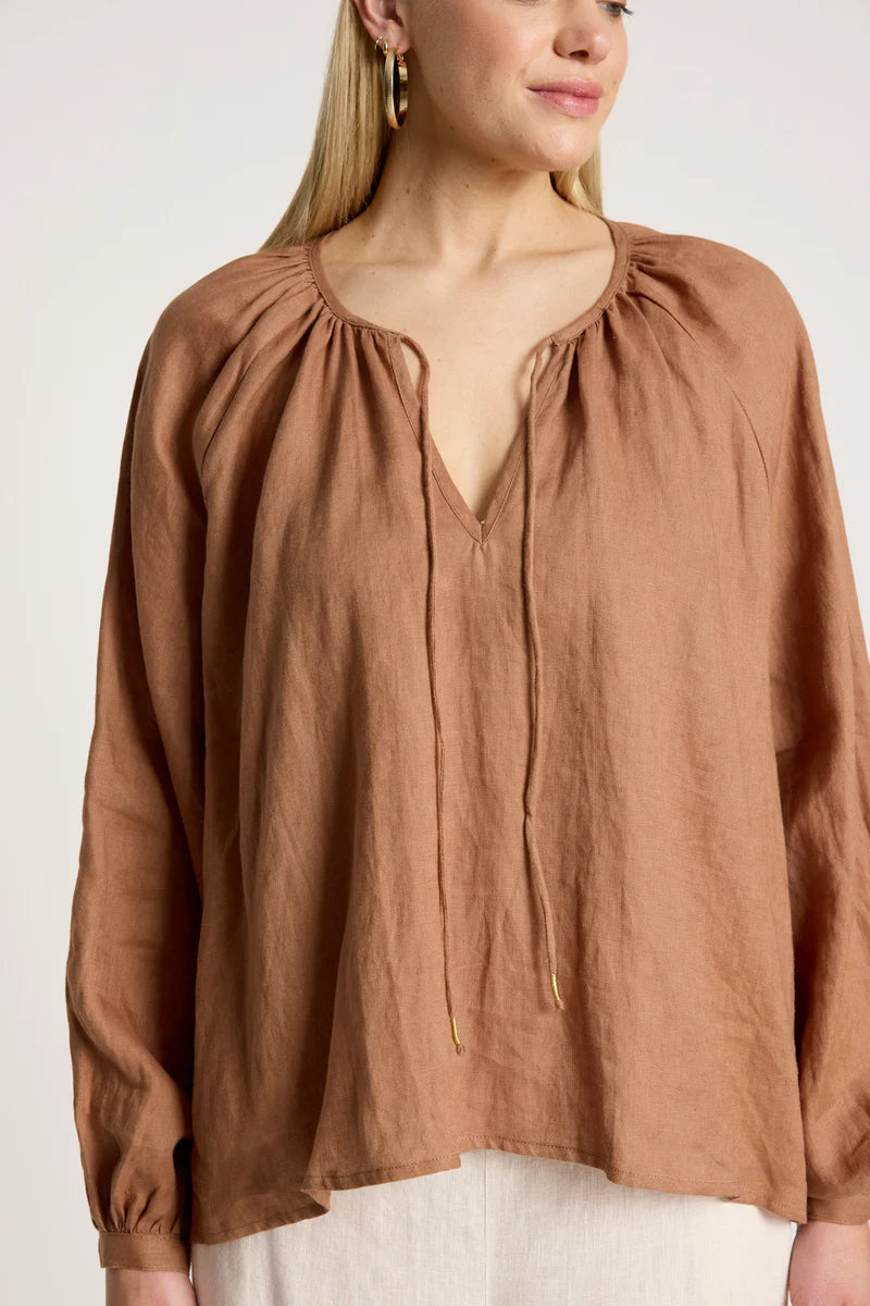 Eb & Ive Bajau Blouse Clay