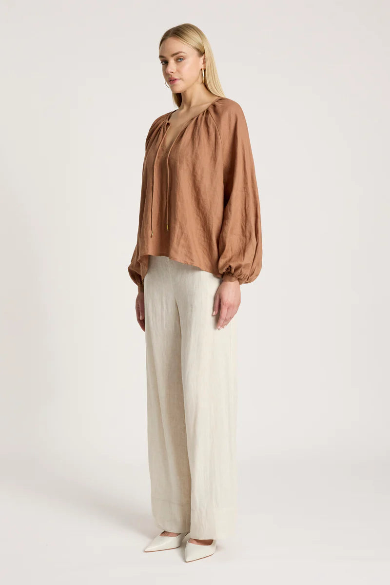Eb & Ive Bajau Blouse Clay