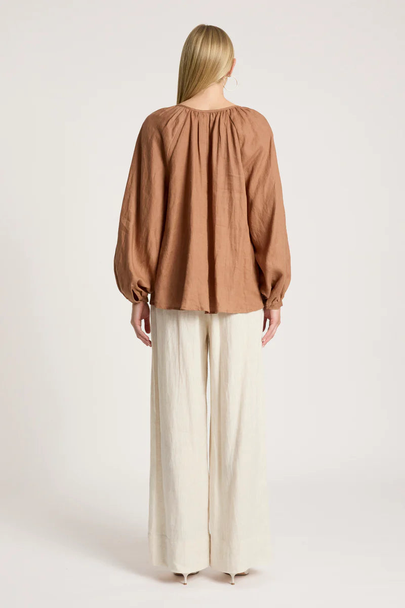 Eb & Ive Bajau Blouse Clay