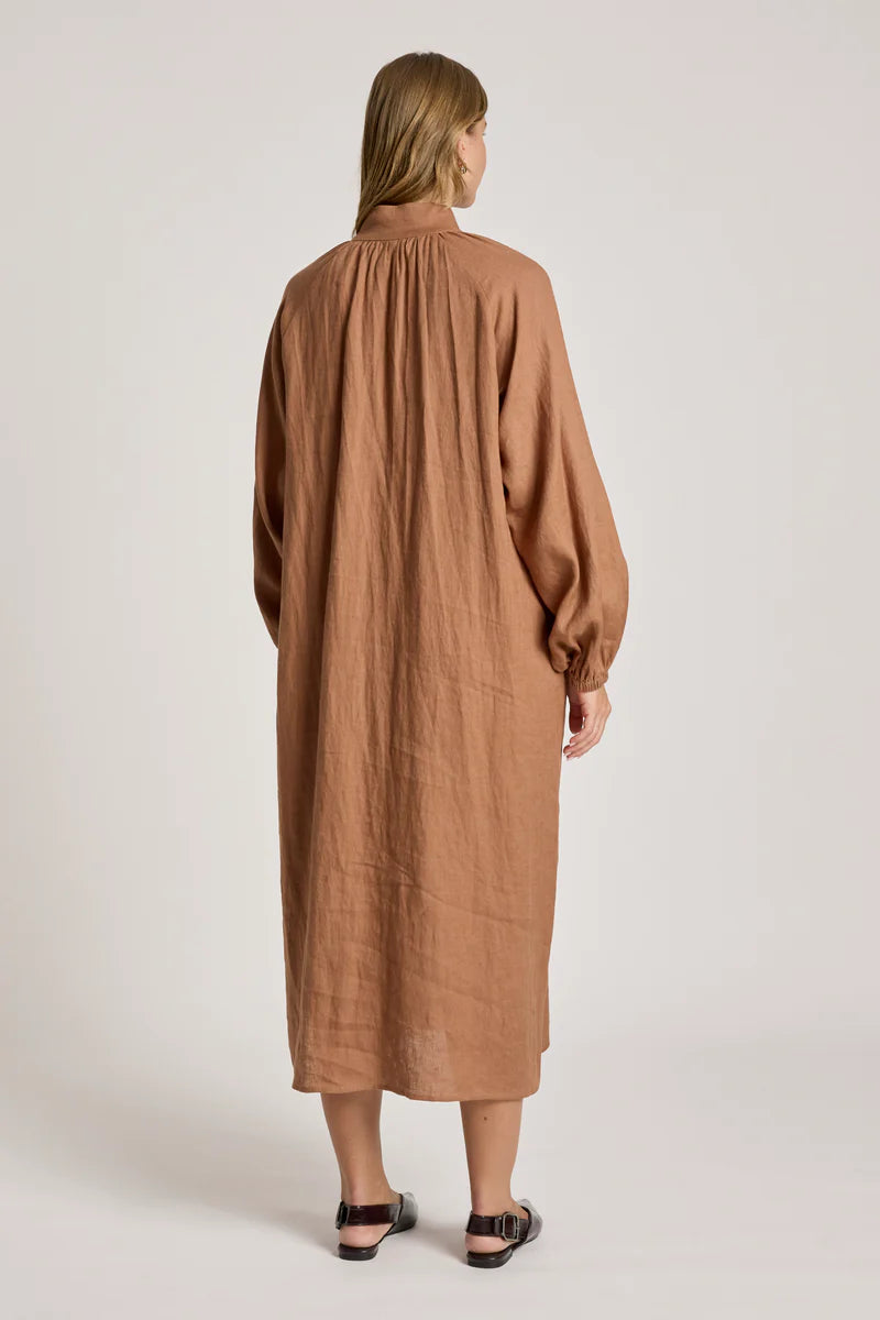 Eb & Ive Bajau Button Dress Clay
