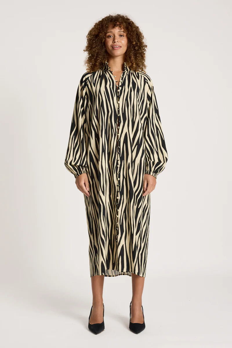 Eb & Ive Bajau Button Dress Savanna