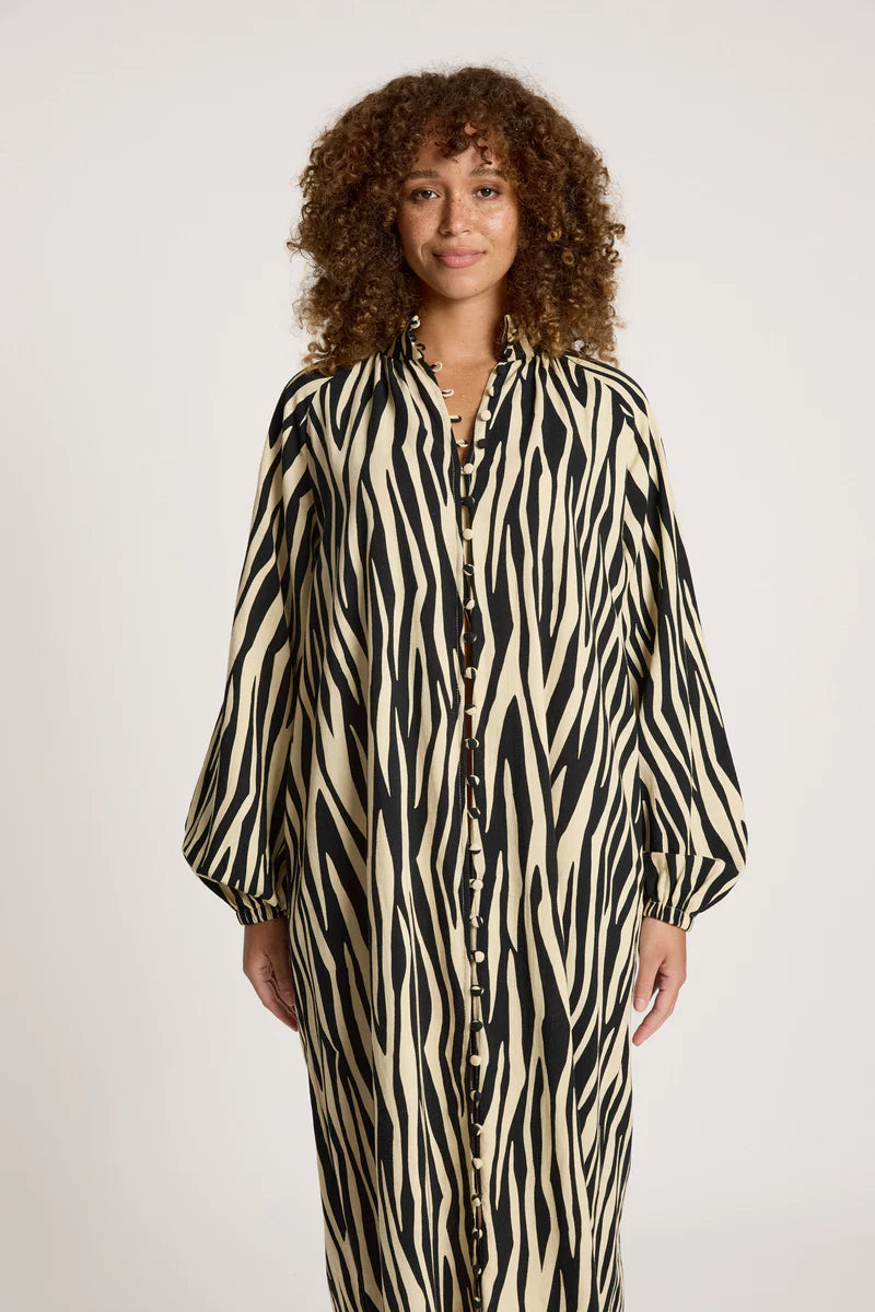 Eb & Ive Bajau Button Dress Savanna
