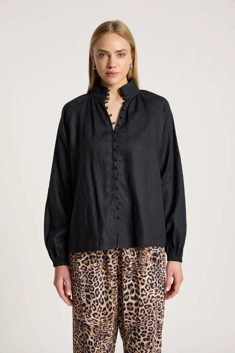 Eb & Ive Bajau Button Shirt Black