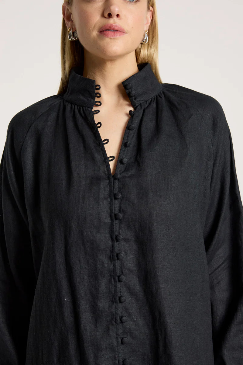 Eb & Ive Bajau Button Shirt Black