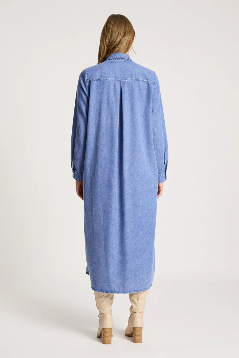 Eb & Ive Bodhi Denim Shirt Dress Denim