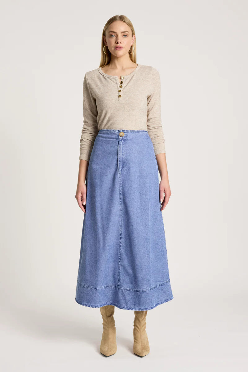 Eb & Ive Bodhi Denim Skirt Denim