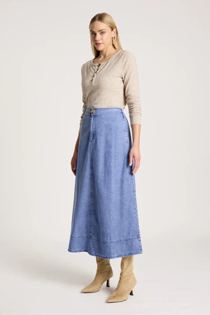 Eb & Ive Bodhi Denim Skirt Denim