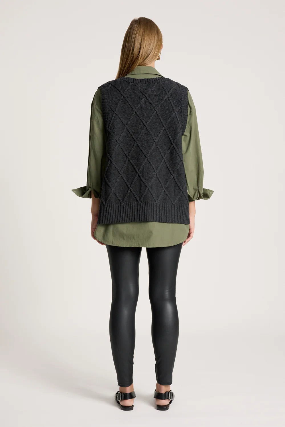 Eb & Ive Liora Knit Vest Char