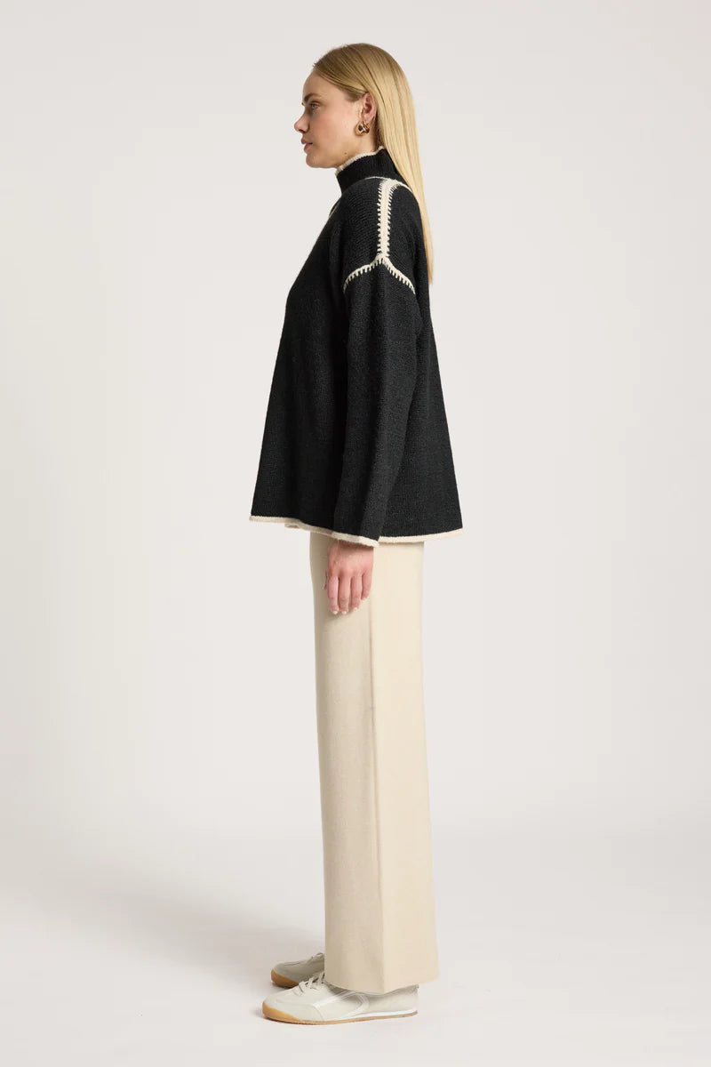 Eb & Ive Orin Jumper Black/Dune