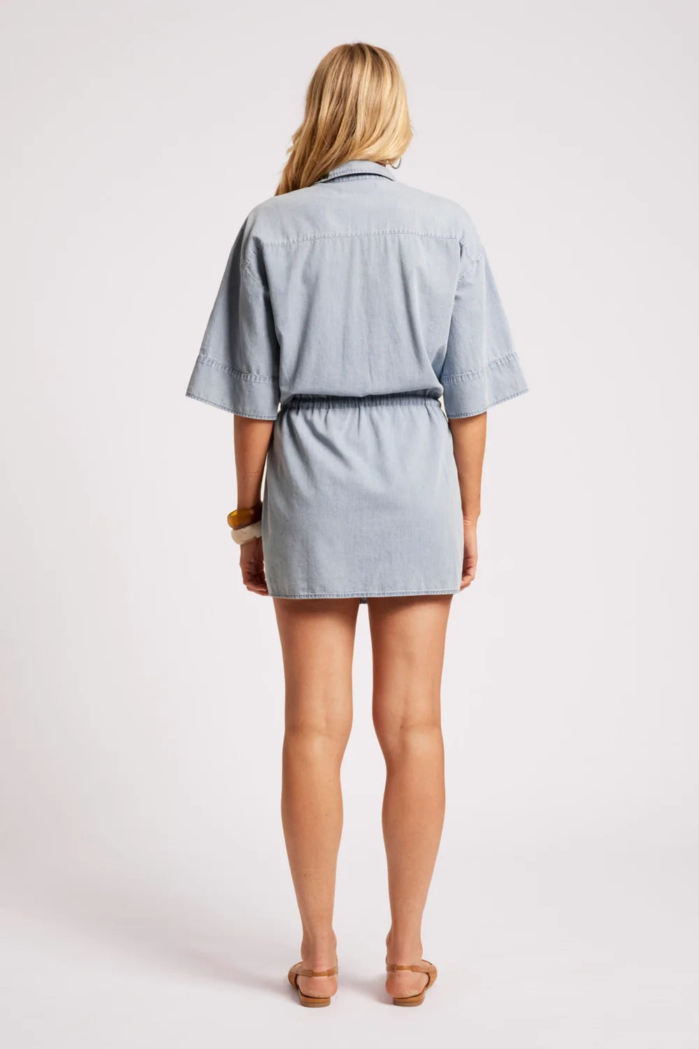 Eb & Ive Roam Tie Shirt Dress Denim