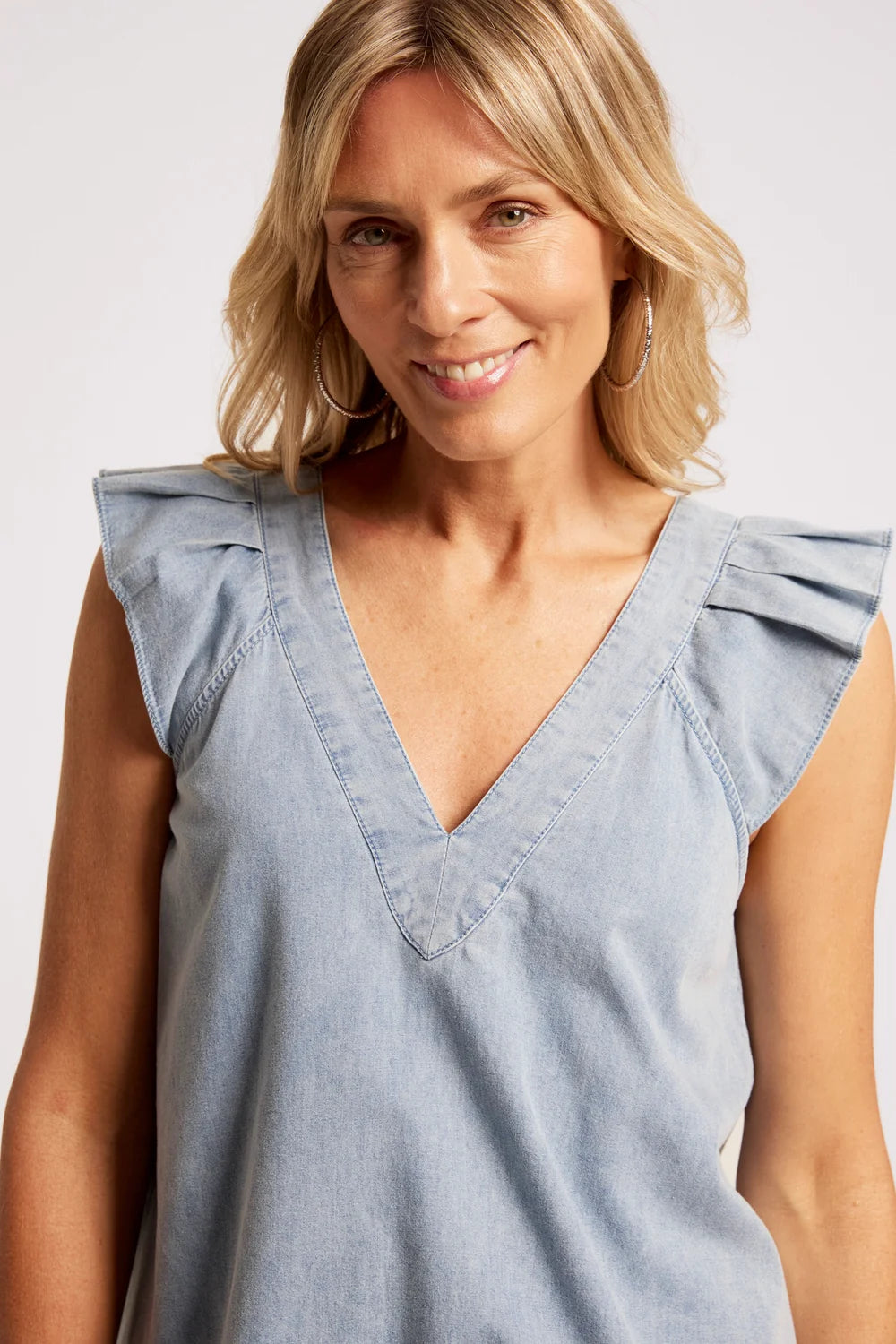 Eb & Ive Roam Tie Top Denim