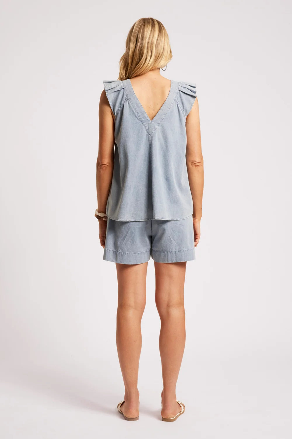 Eb & Ive Roam Tie Top Denim