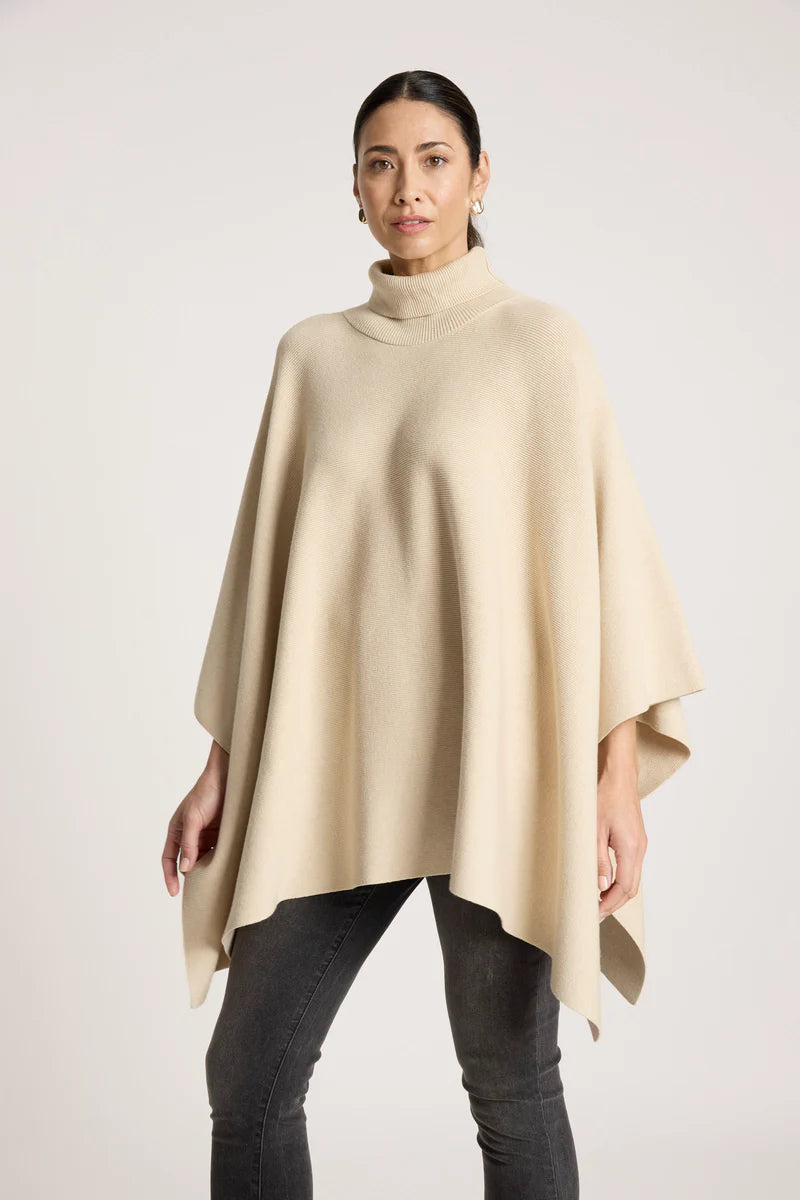 Eb & Ive Samira Poncho Bisque