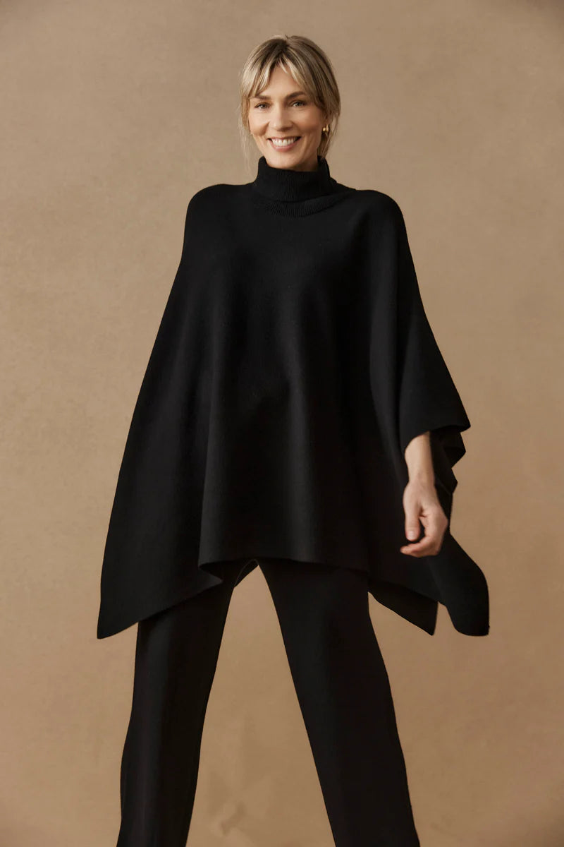 Eb & Ive Samira Poncho Black