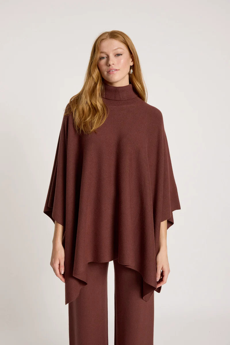Eb & Ive Samira Poncho Mahogany