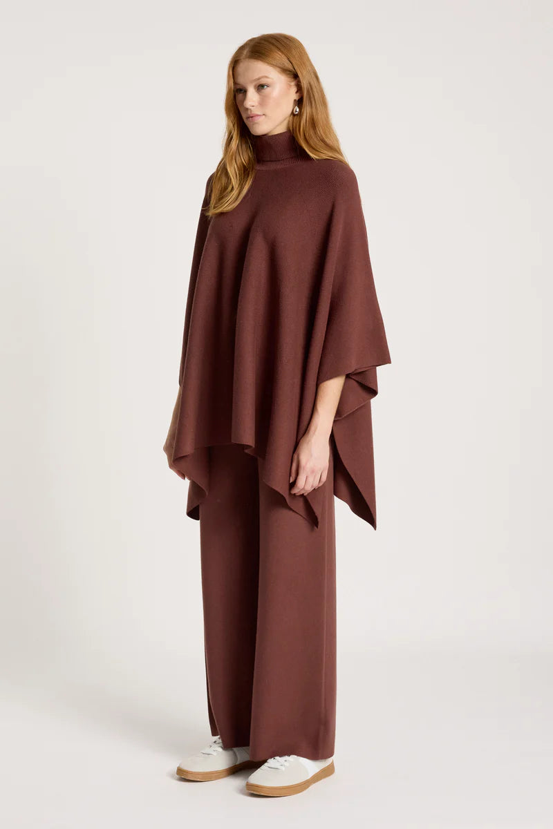 Eb & Ive Samira Poncho Mahogany