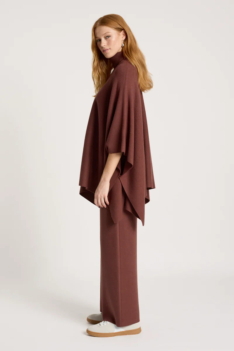 Eb & Ive Samira Poncho Mahogany