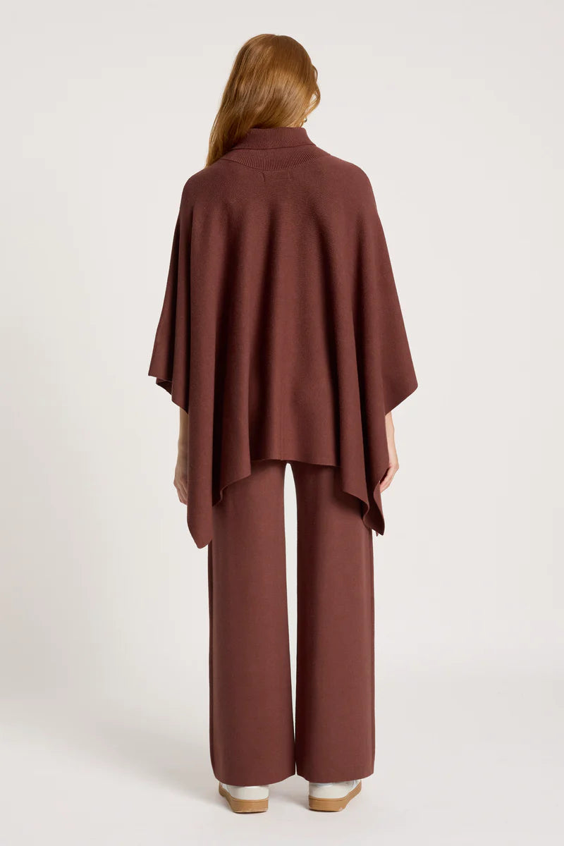 Eb & Ive Samira Poncho Mahogany