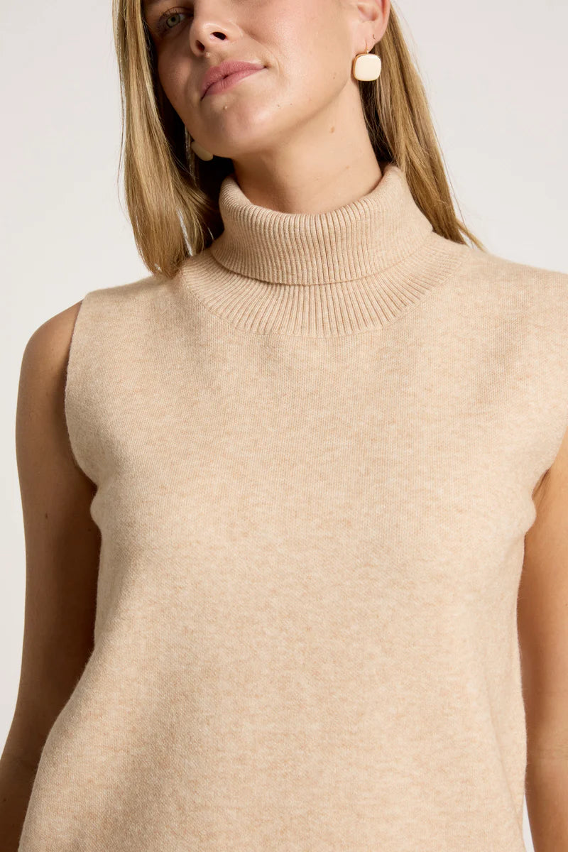 Eb & Ive Zala Knit Vest Bisque