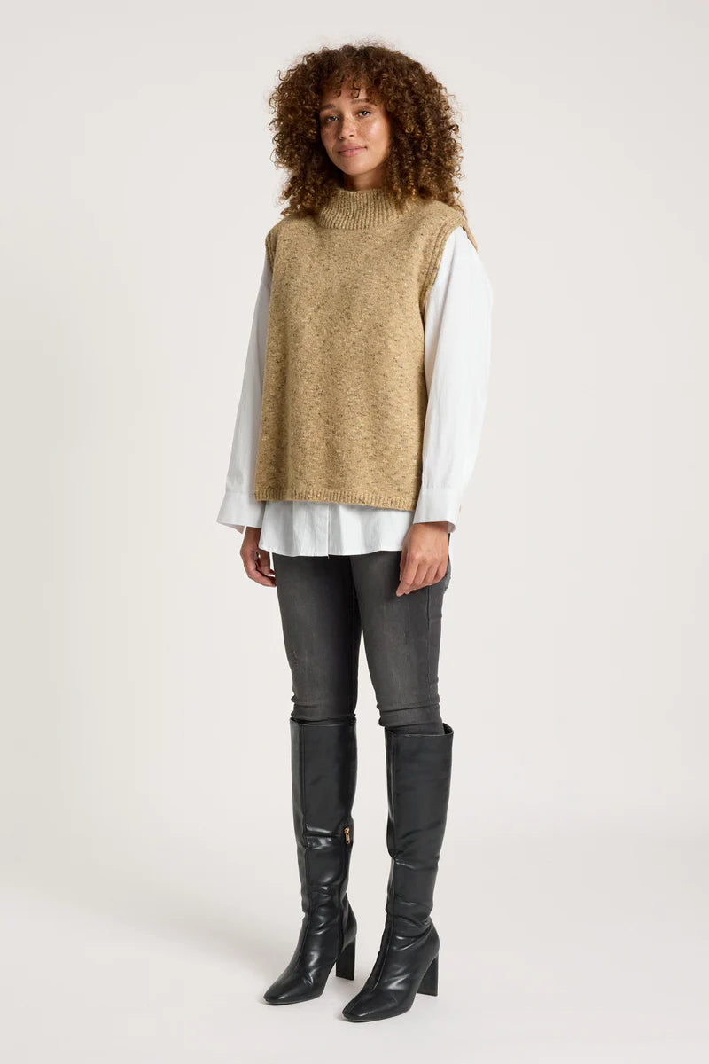 Eb & Ive Zarda Knit Vest Mocha