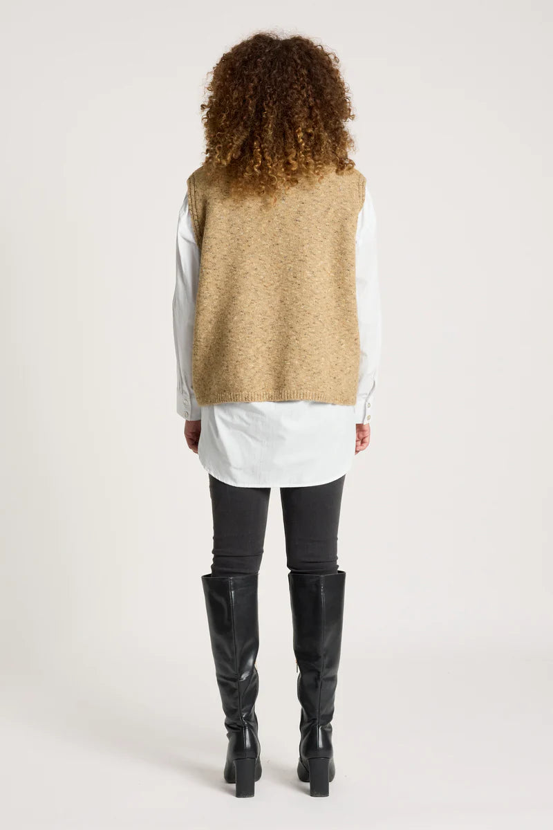 Eb & Ive Zarda Knit Vest Mocha