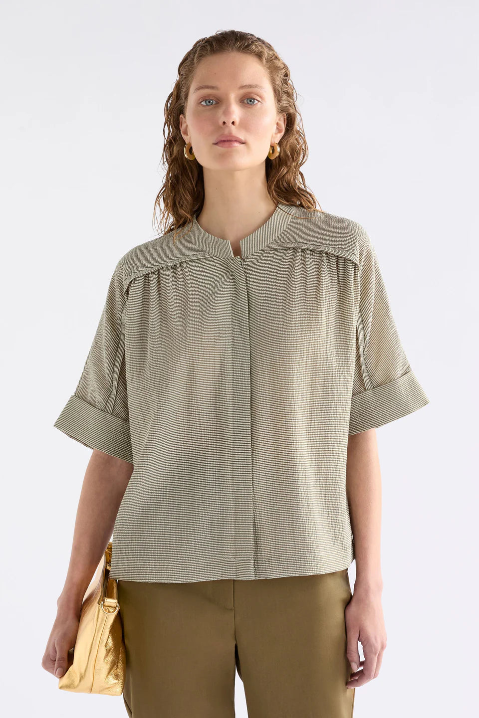 Elk Noemi Porta Shirt Olive Stripe