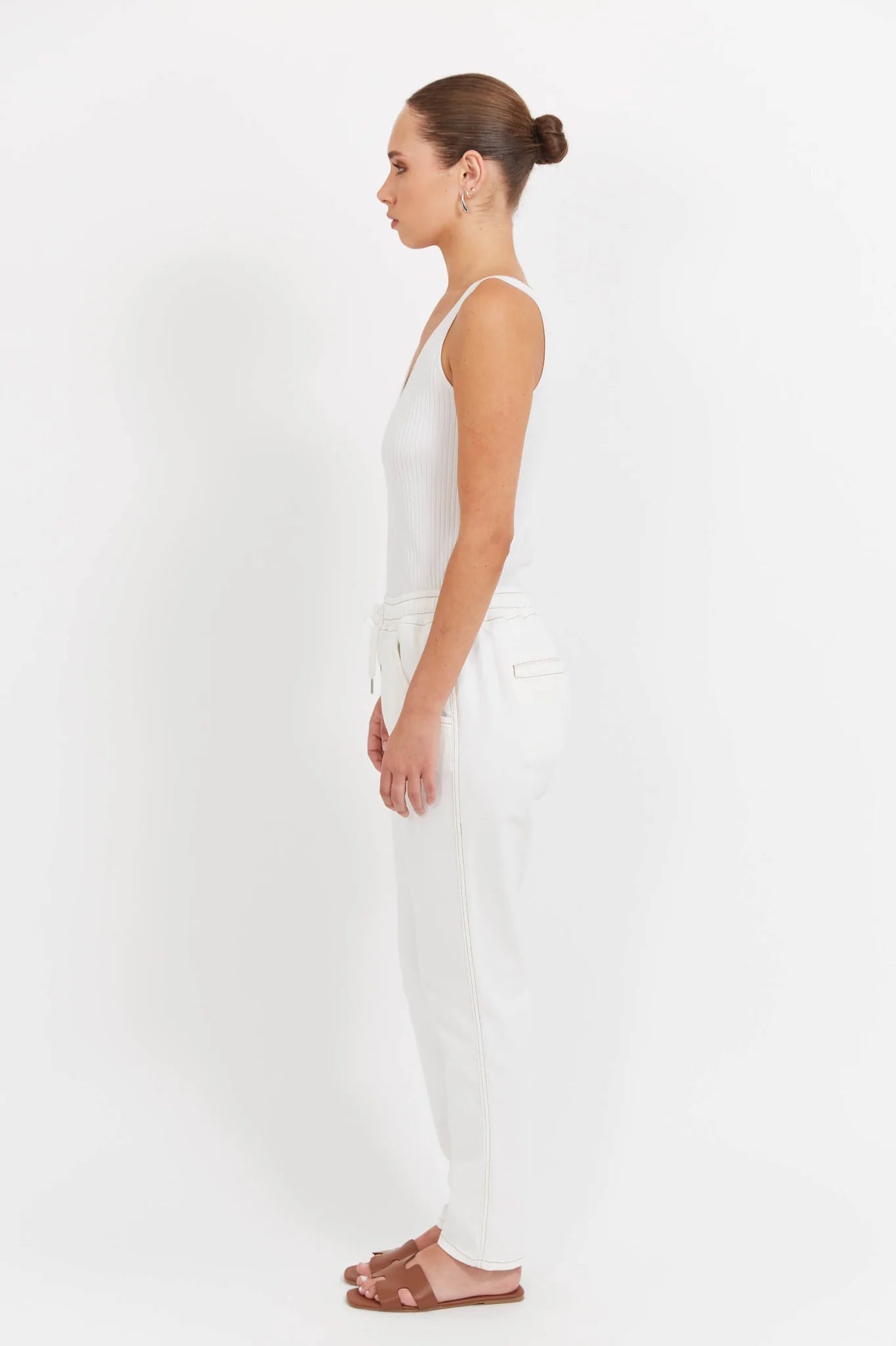 Haven Dalton Denim Pant White