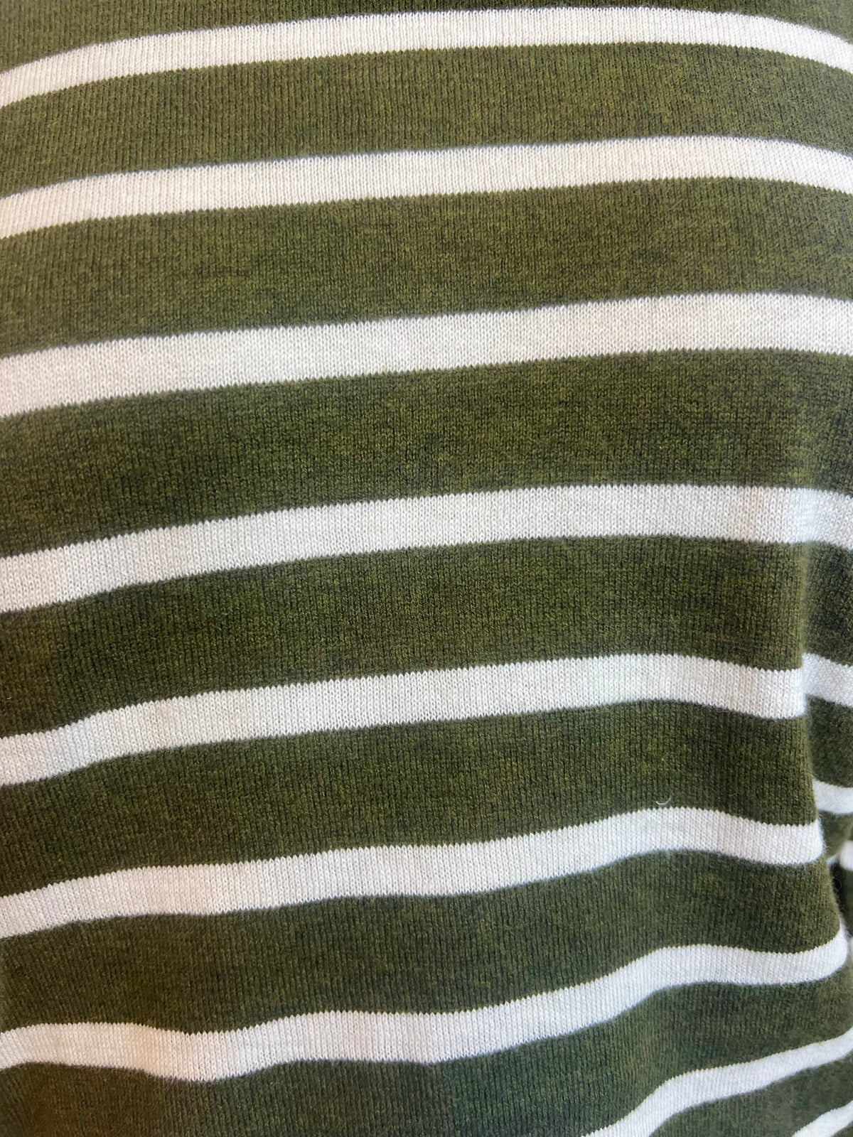 POL Liora Cashmere Blend Knit Khaki/Pebble Stripe