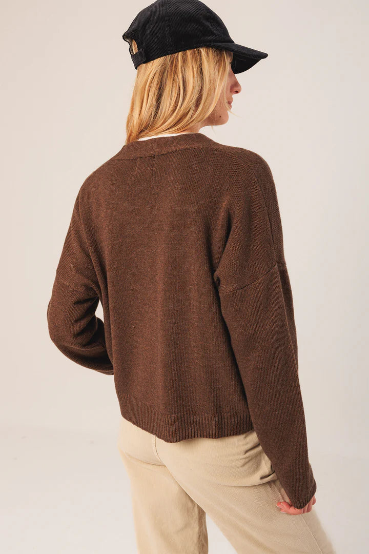 Indi & Cold FG506 Cashmere Cardigan Topo