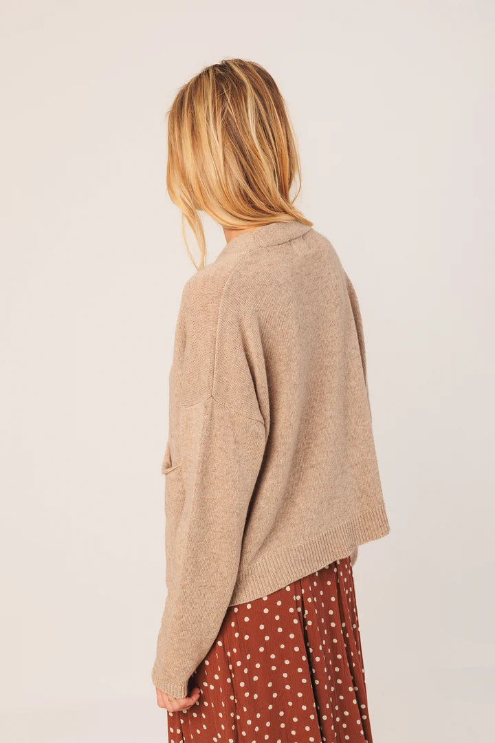 Indi & Cold FG506 Cashmere Cardigan Beige
