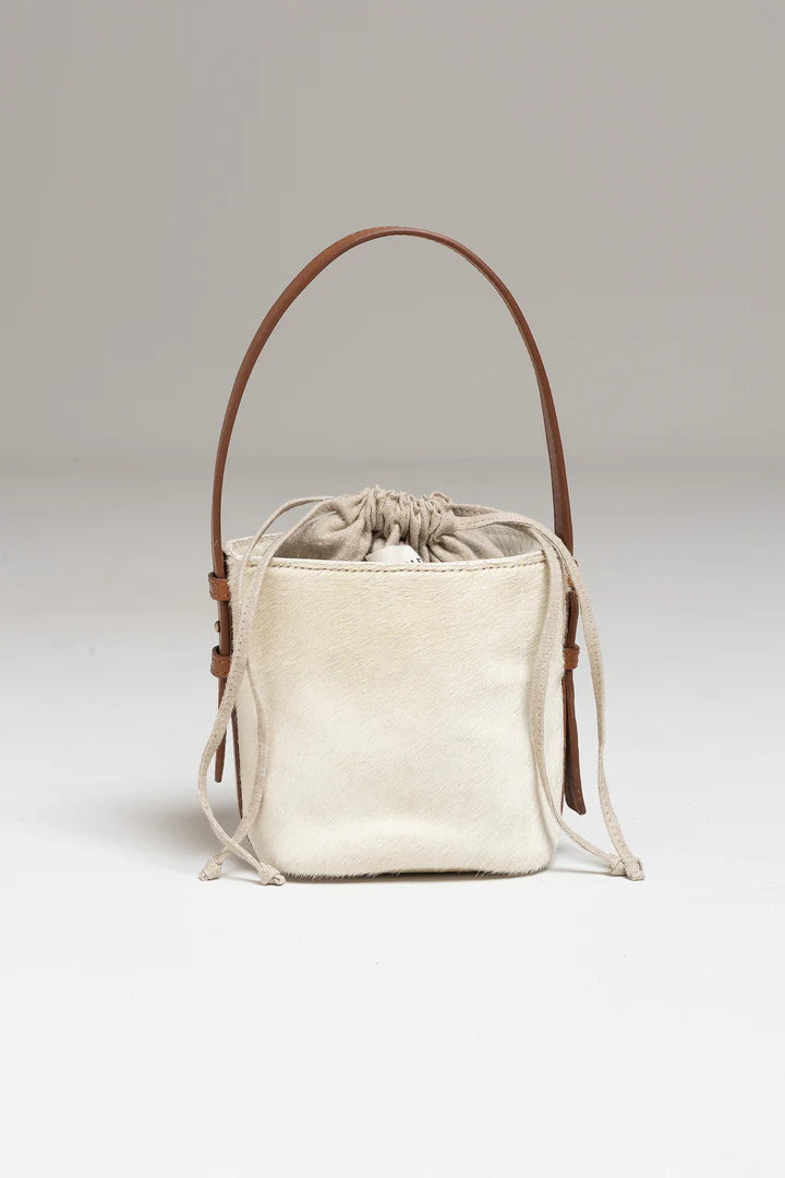 Indi & Cold Cowhide Leather Handbag Stone RH738