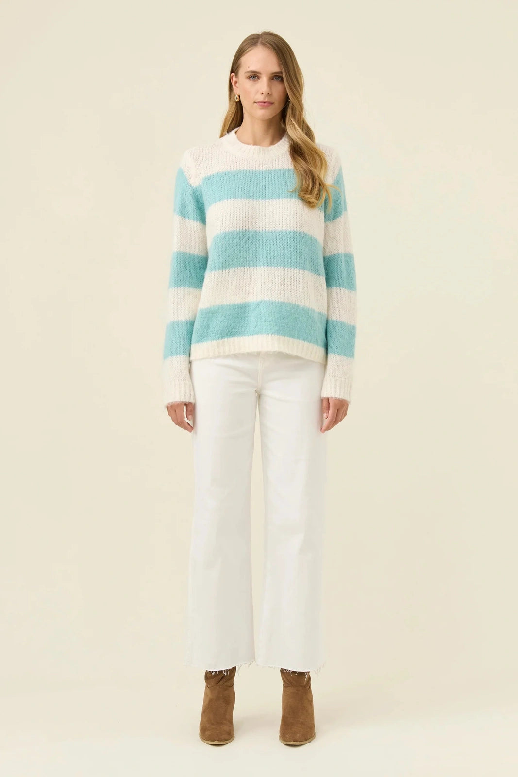 Isle of Mine Pallas Stripe Jumper Ice Blue
