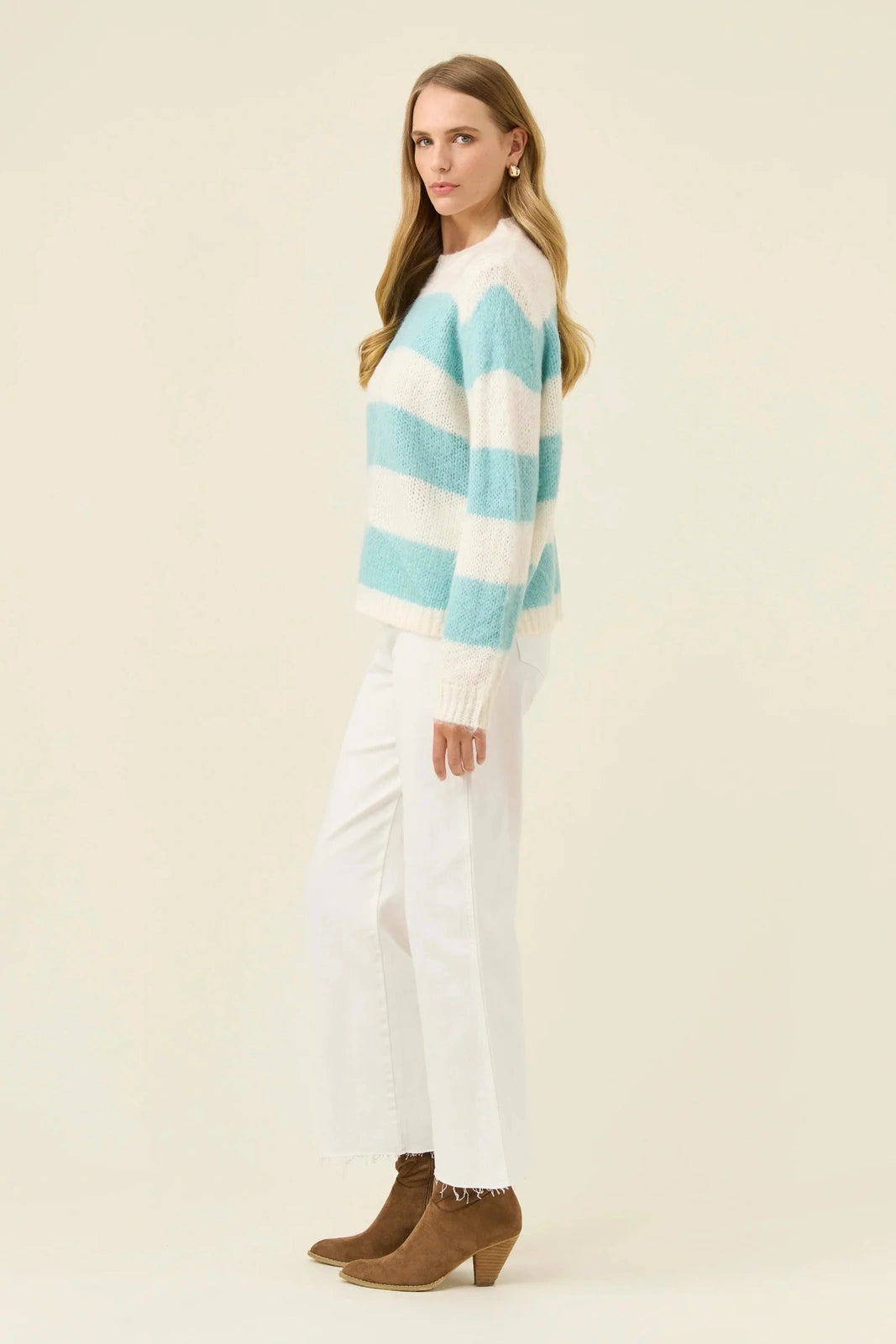 Isle of Mine Pallas Stripe Jumper Ice Blue