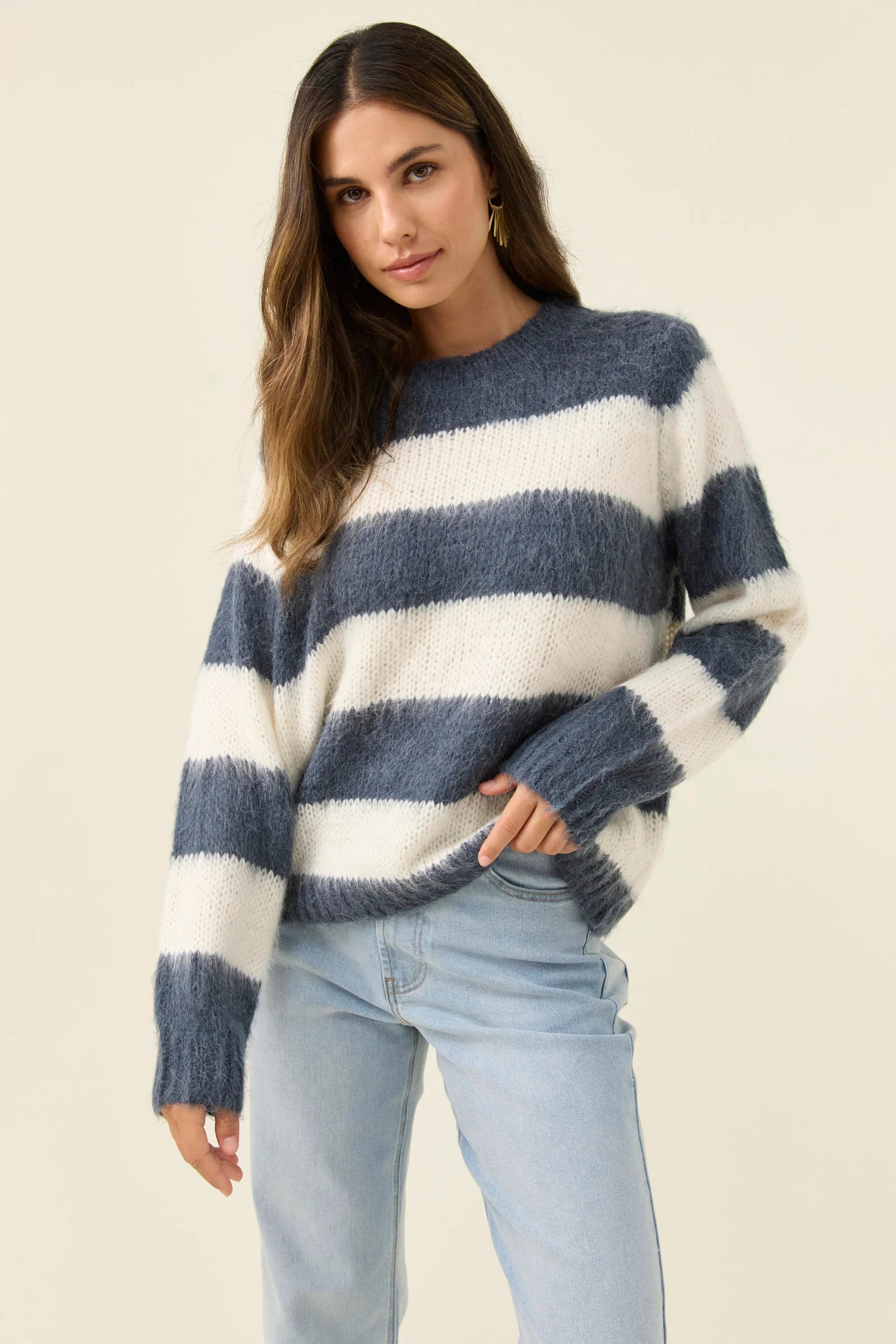 Isle of Mine Pallas Stripe Jumper Navy