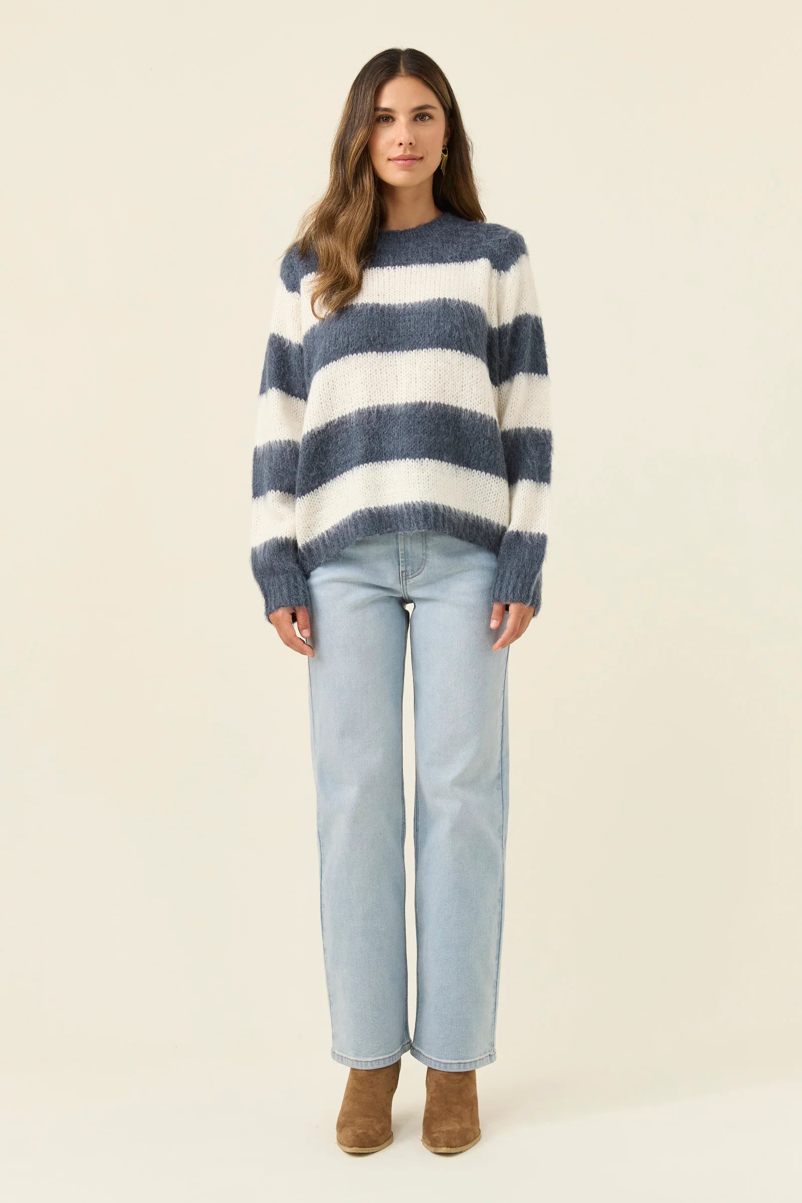 Isle of Mine Pallas Stripe Jumper Navy