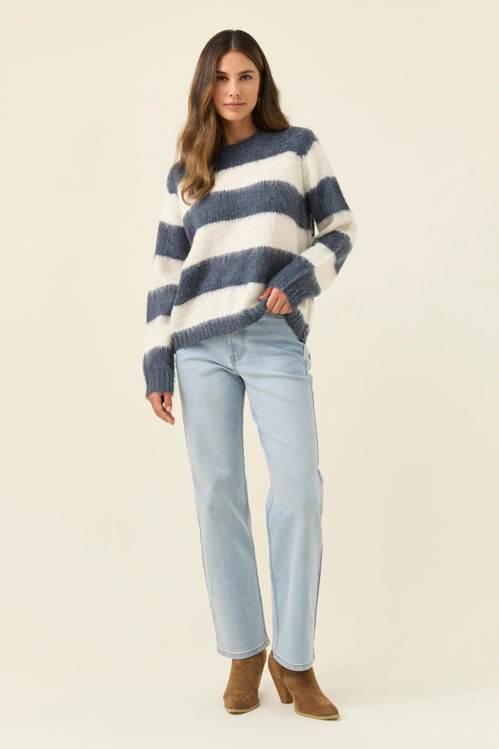 Isle of Mine Pallas Stripe Jumper Navy